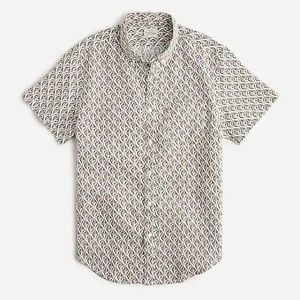 J. Crew Short Sleeve Linen Button Up Shirt Size M